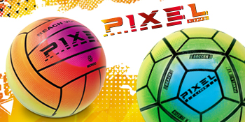 Balones de volley y de fútbol de la línea Pixel!